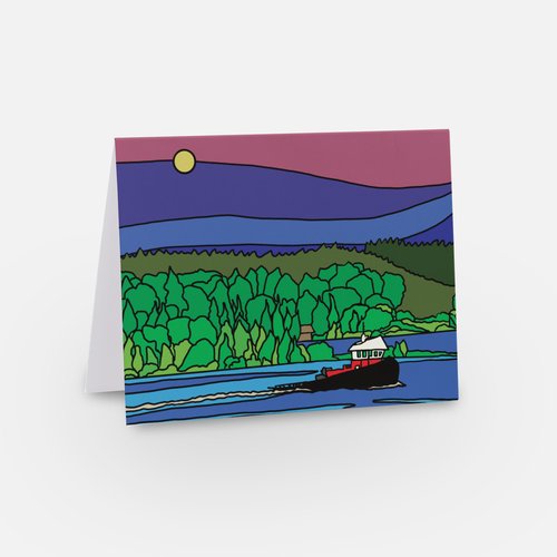 Card - Fraser River Night Tug